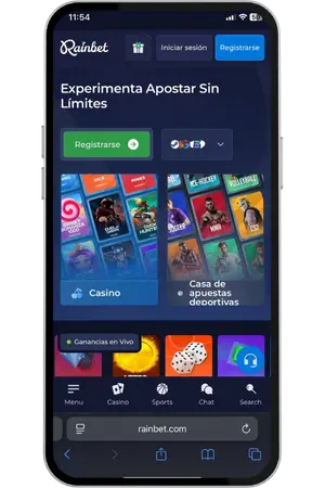 Rainbet en Safari iOS