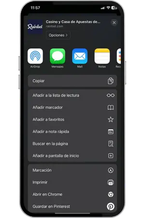 Compartir en Safari iPhone