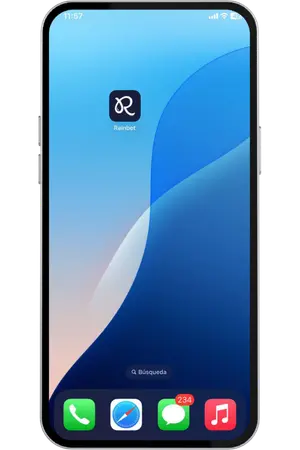 Rainbet iOS pantalla inicio