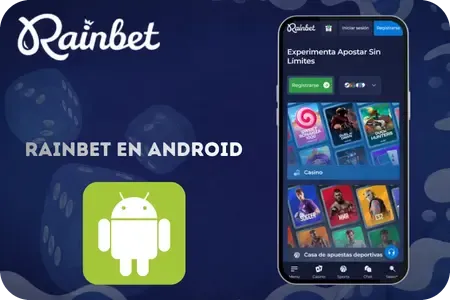 Rainbet App funcionando en smartphone