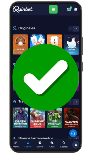 Registro verificado Rainbet